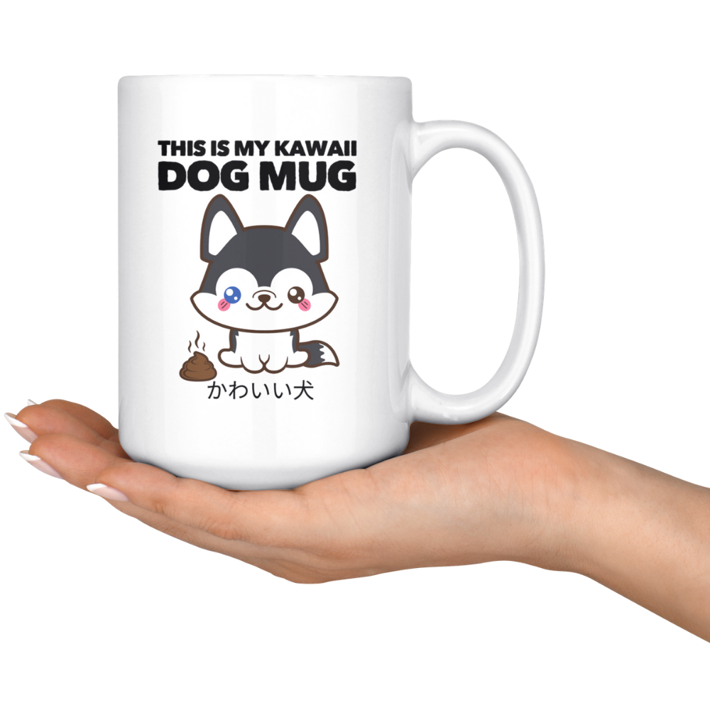 This Is My Kawaii Dog Mug Husky Coffee Mug, 15oz