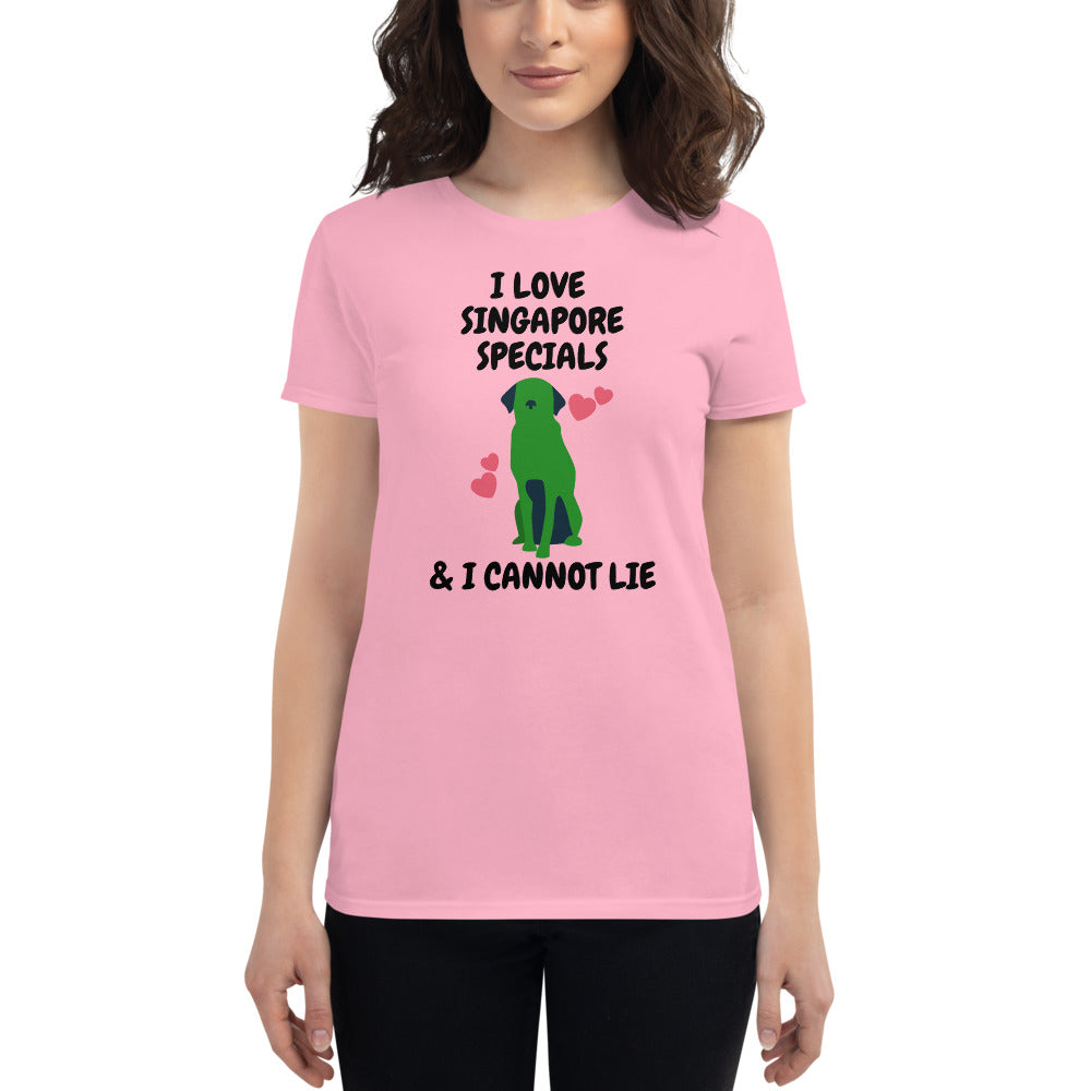 I Love Singapore Specials, Women's short sleeve t-shirt, Pink