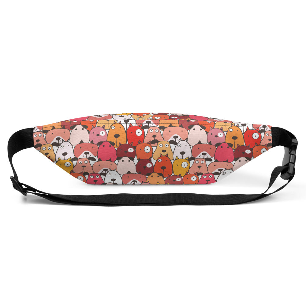 Funny Dogs Red Fanny Pack For Dog Lovers, Gifts For Dog Owners 