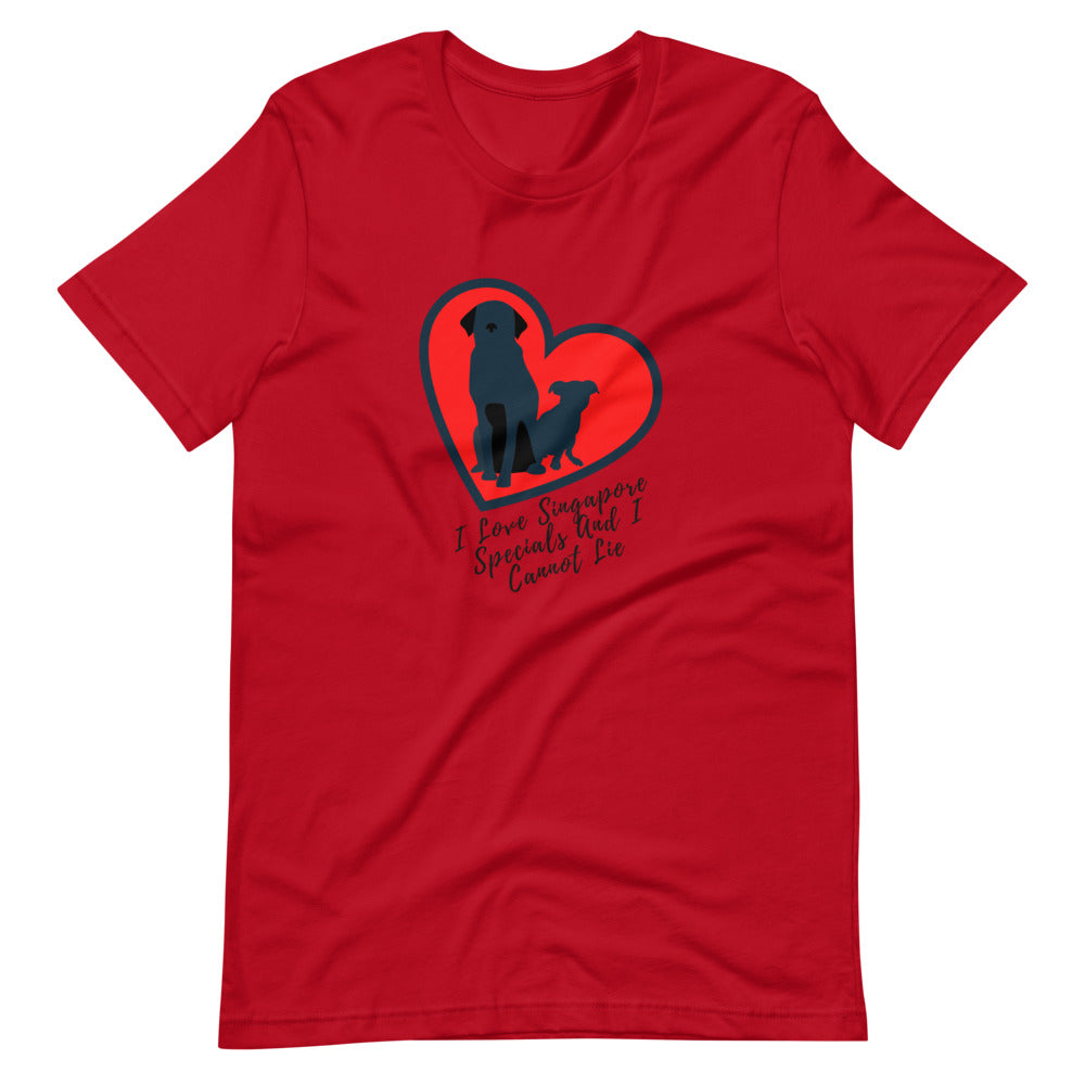 I Love Singapore Specials, Short-Sleeve Unisex T-Shirt, Red