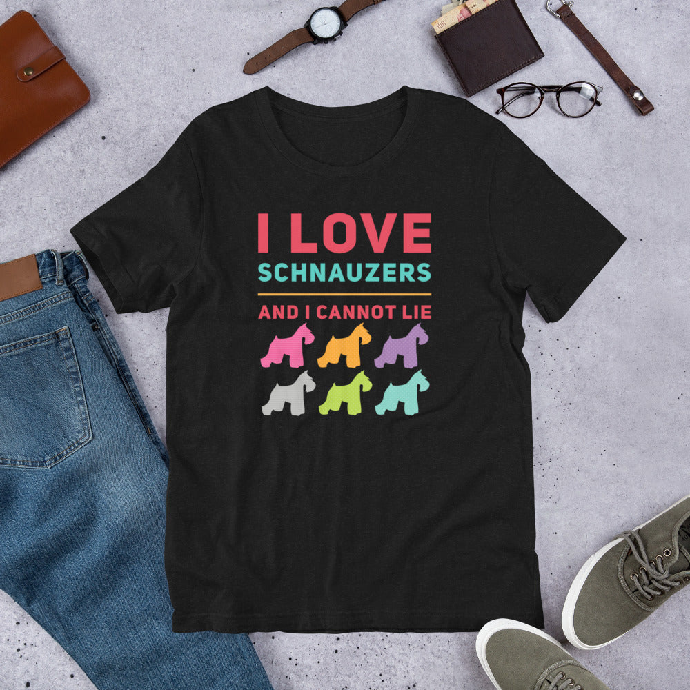 I Love Schnauzer Dog Dad Shirt, Unisex T-Shirt, Dog Mom Shirt