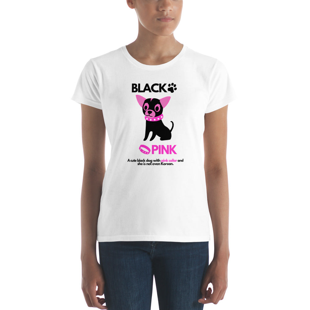 Black Pink Dog Dog Mom Shirt, Women's T-Shirt, Dog Mom Gift