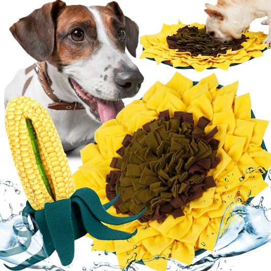 SunflowerCorn Snuffle Mat For Dogs, Slow Feeding Sniff Mat