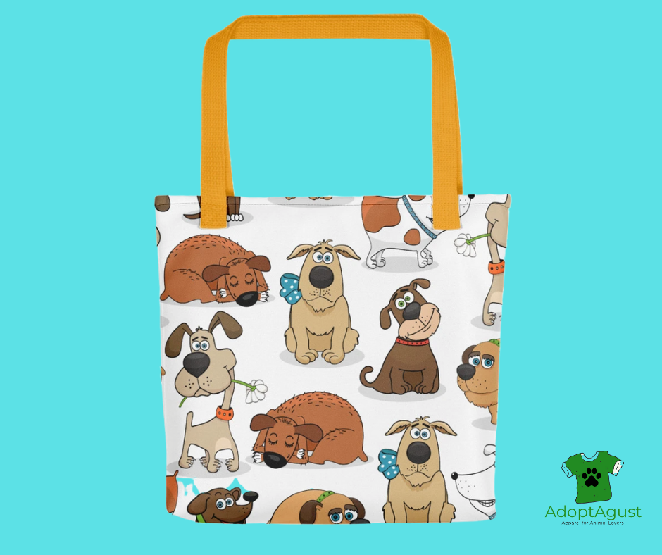 Proud Dog Moms' White Tote Bags For Dog Lovers  