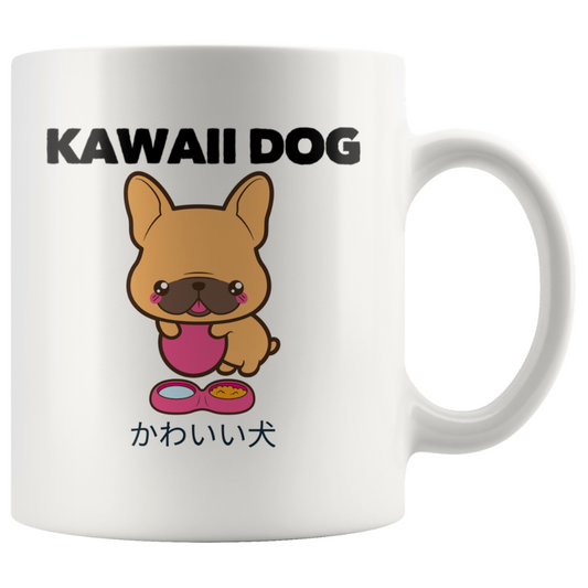 Kawaii Dog Frenchie Coffee Mug, 11oz