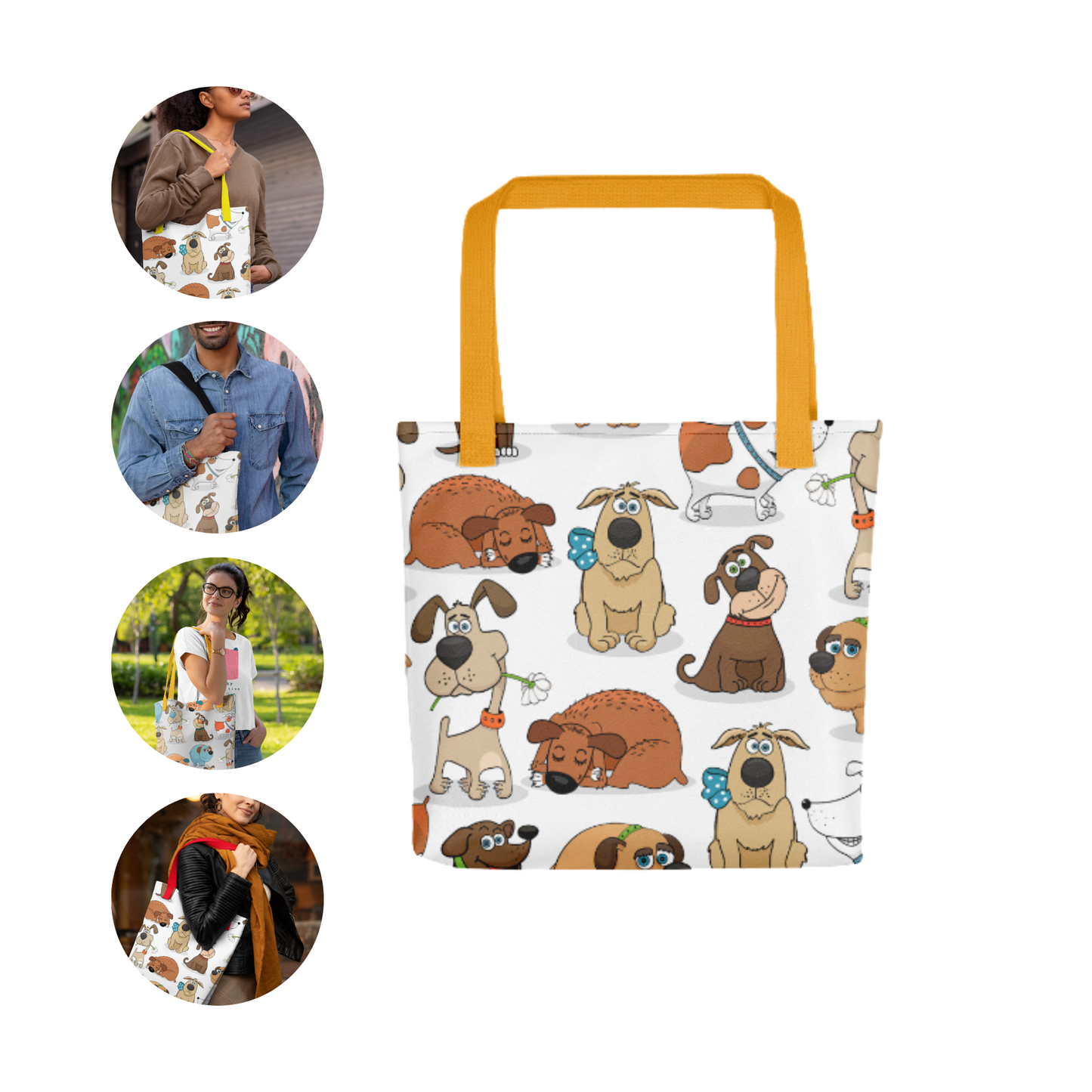 Proud Dog Moms' White Dog Tote Bags For Dog Lovers