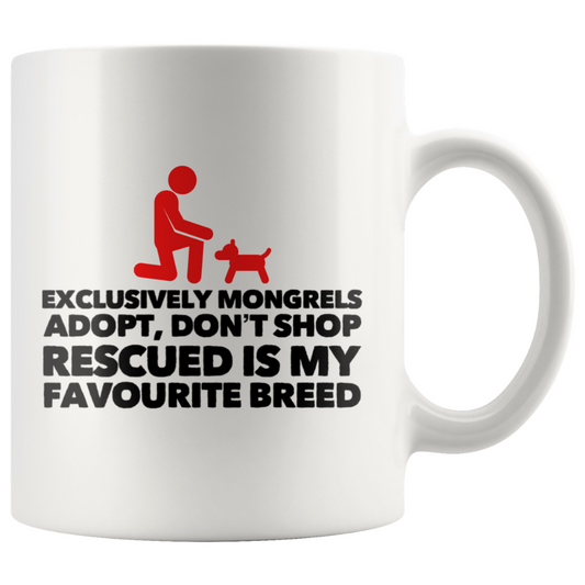 Exclusively Mongrels Coffee Mug, 11oz
