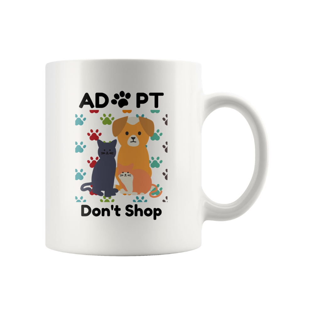 adopt don't shop coffee mug 11oz mug