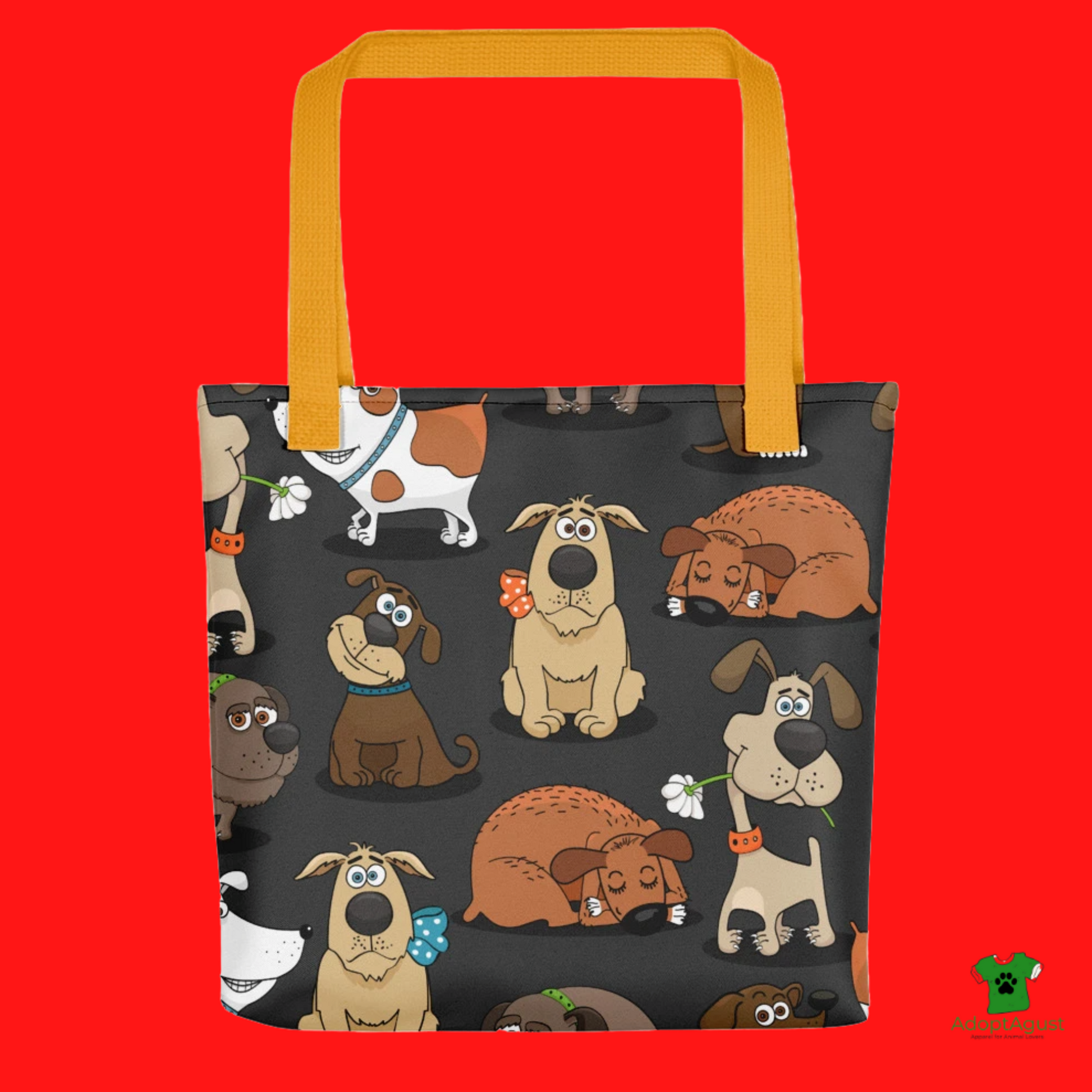 Proud Dog Moms' Black Tote Bags For Dog Lovers