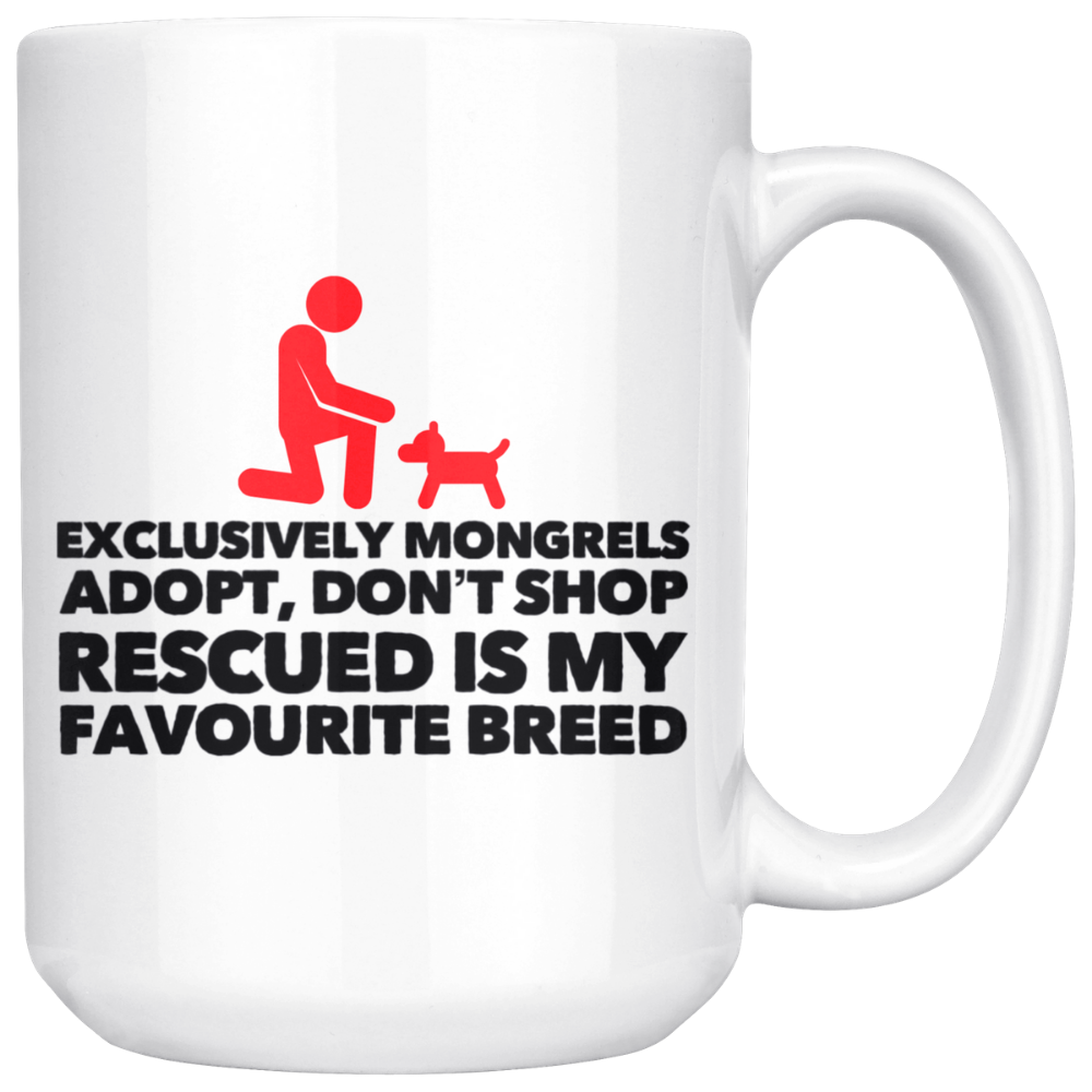 Exclusively Mongrels Coffee Mug, 15oz