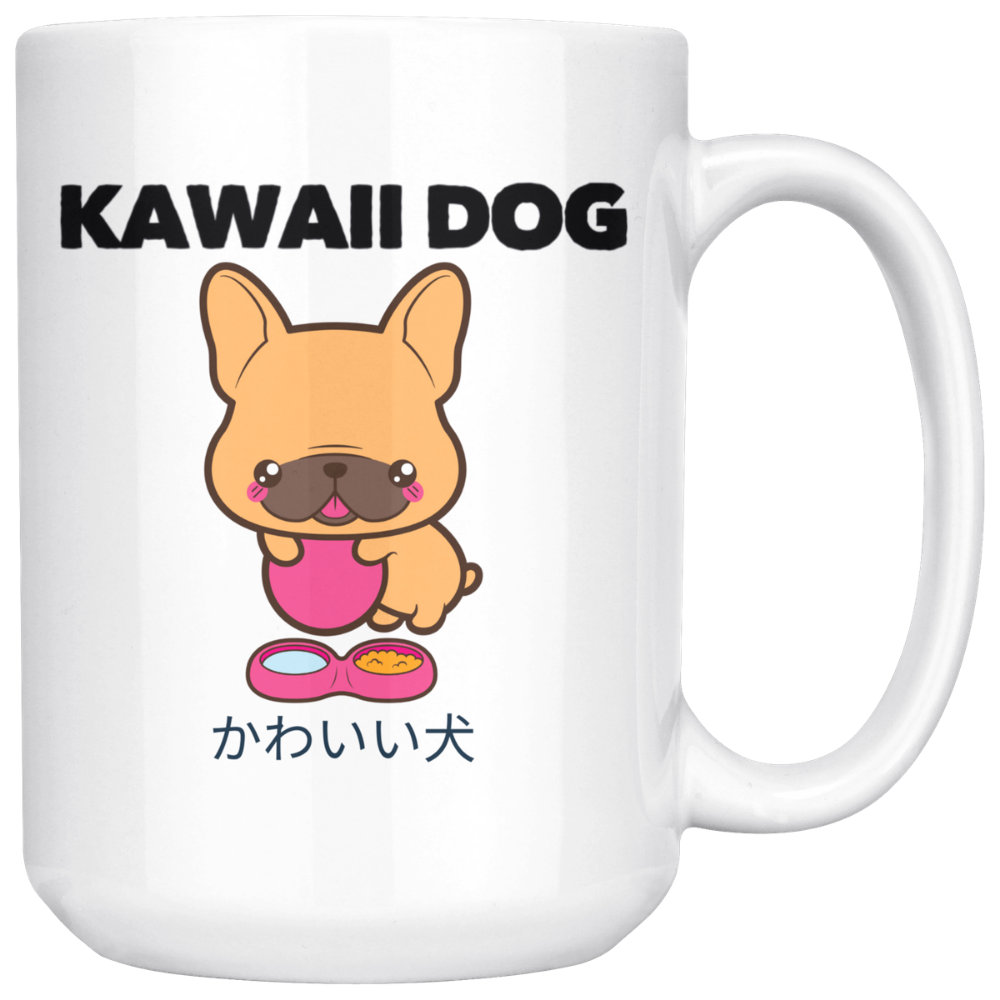 Kawaii Dog Frenchie Coffee Mug, 15oz