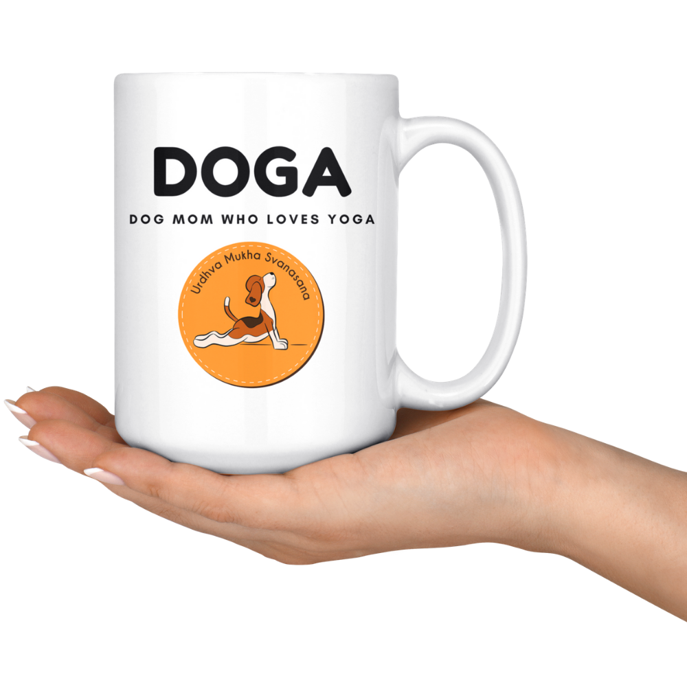 DOGA Coffee Mug, 15oz