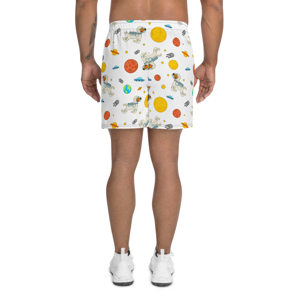 Astronaut Dogs, Men's Athletic Long Shorts For Dog Dads