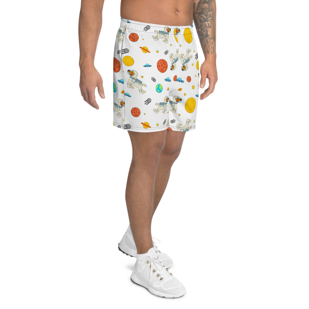 Astronaut Dogs, Men's Athletic Long Shorts For Dog Dads