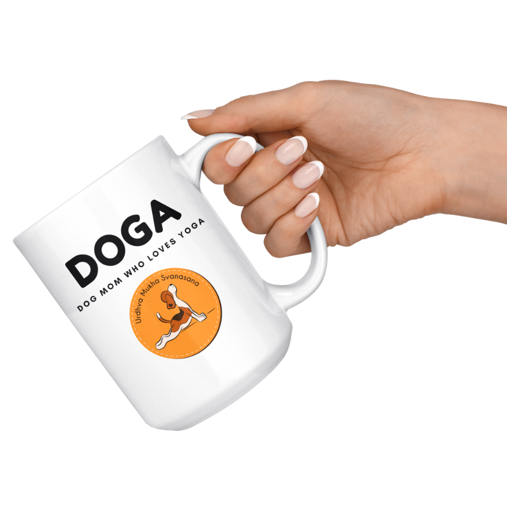 DOGA Coffee Mug, 15oz