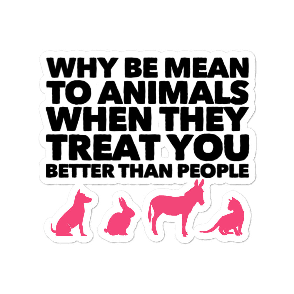 Animal Welfare Stickers on Bubble-Free Stickers
