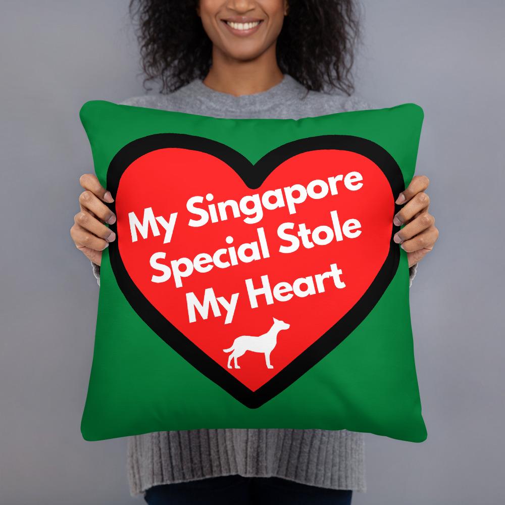 My Singapore Special* Stole My Hearts Premium Square Pillow - Dog Lover Store
