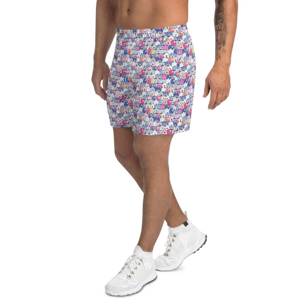 Funny Dogs Men's Athletic Long Shorts Dog Dads - Purple