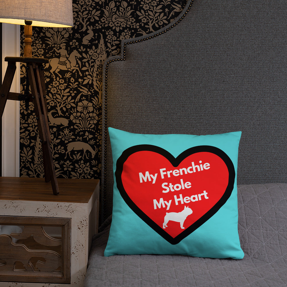 I Love Frenchie Pillow For Frenchie Bull Dog Dog Lovers