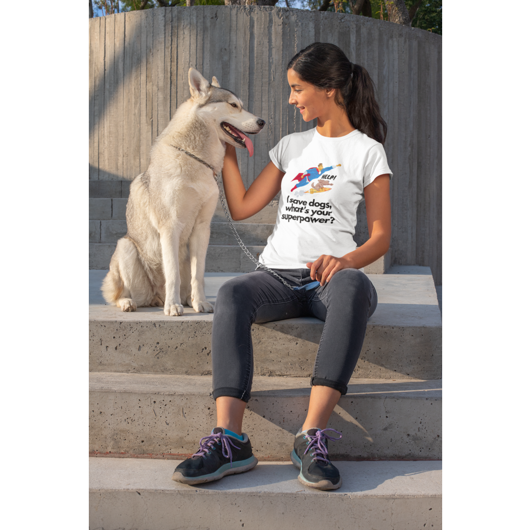 I Save Dogs on Short-Sleeve Unisex T-Shirt, Dog Rescue Shirt