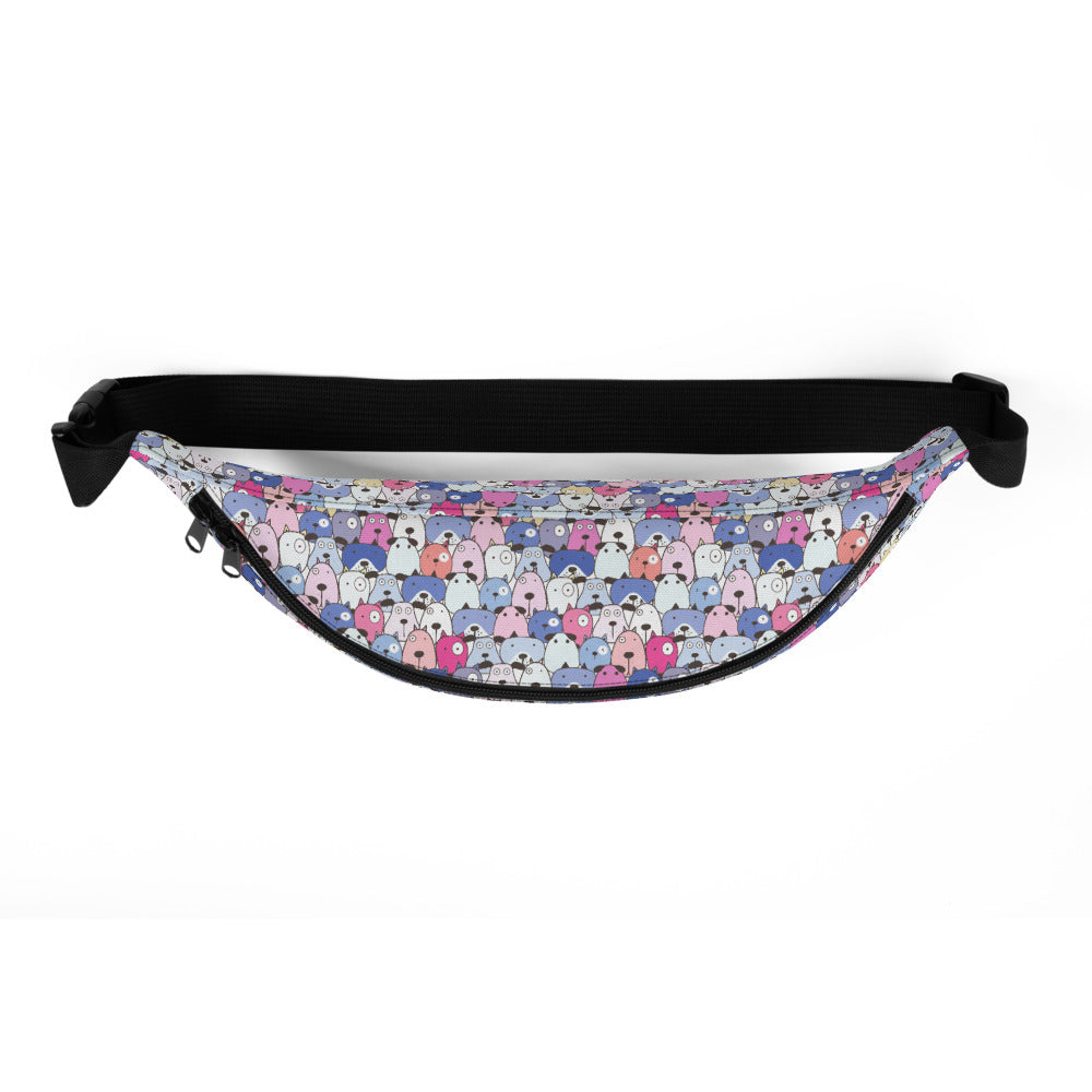Funny Dogs Purple Fanny Pack