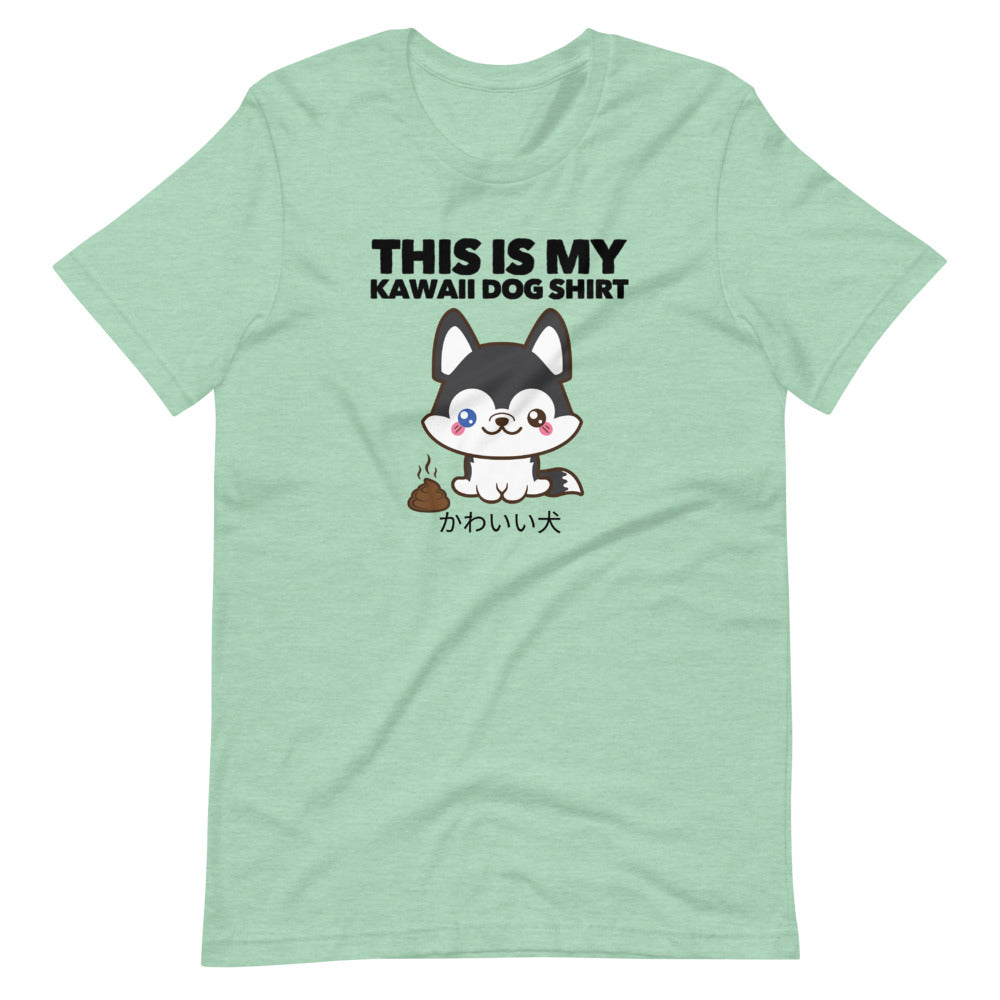 This Is My Kawaii Dog Shirt Husky, Short-Sleeve Unisex T-Shirt, Green