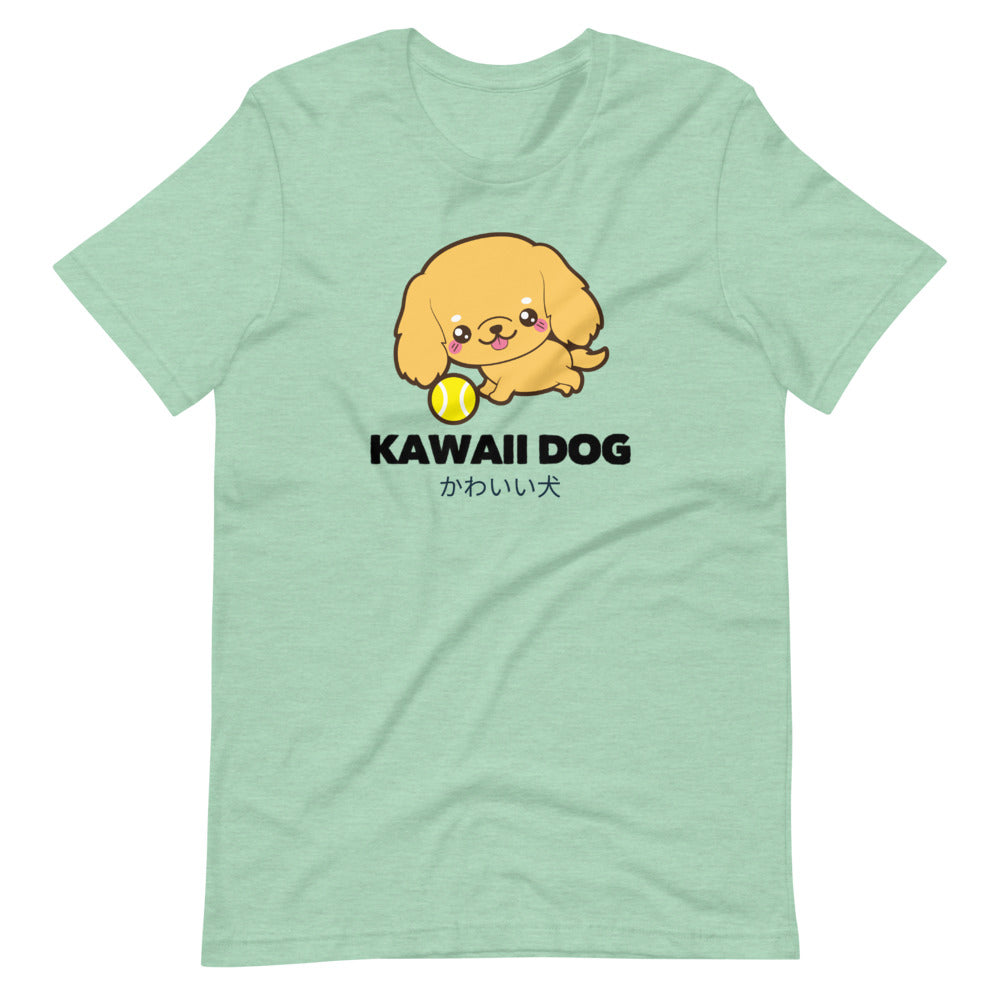 Kawaii Dog Corker Spaniel, Short-Sleeve Unisex T-Shirt, Green