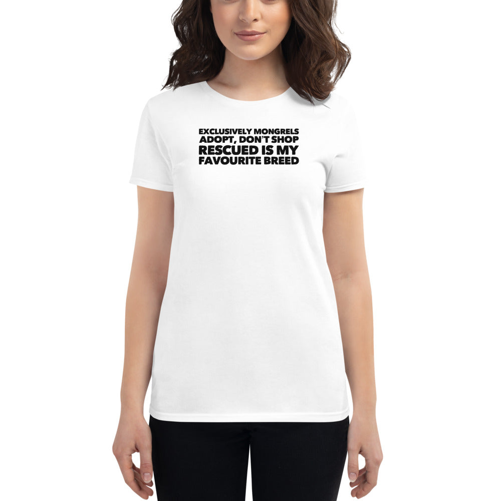 Exclusively Mongrels - Women's short sleeve t-shirt, White
