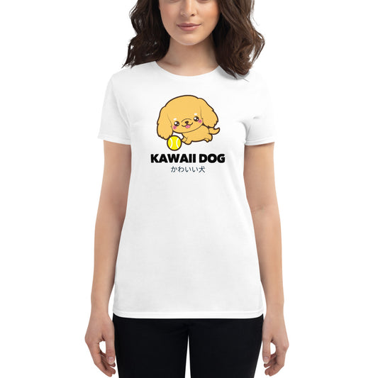 Kawaii Dog Corker Spaniel, Women's short sleeve t-shirt\, White