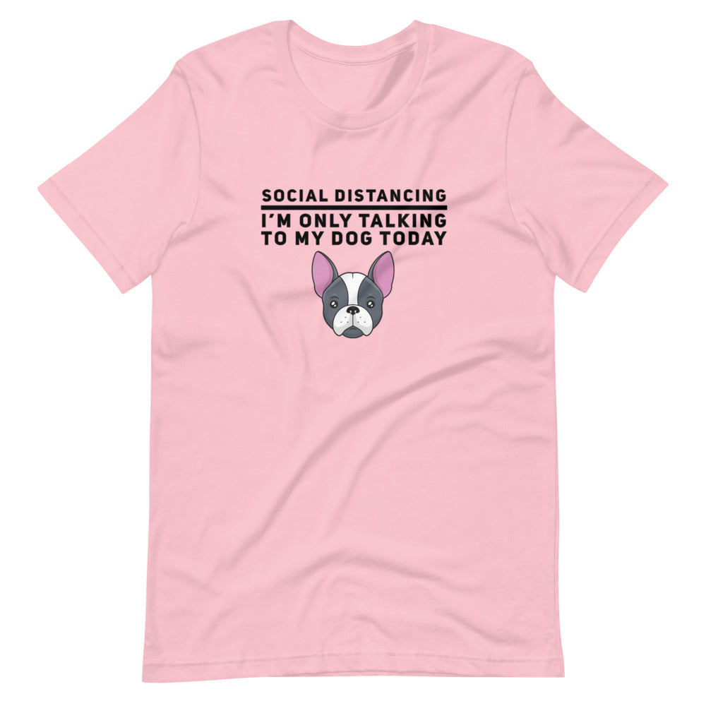 Social Distancing Tee, Short-Sleeve Unisex T-Shirt, Pink