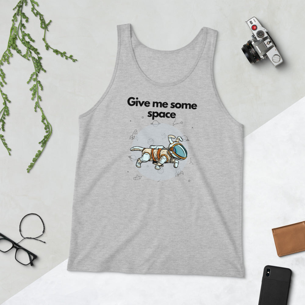 Give Me Some Space Unisex Give Me Some Space Unisex Tank Top, Grey Top
