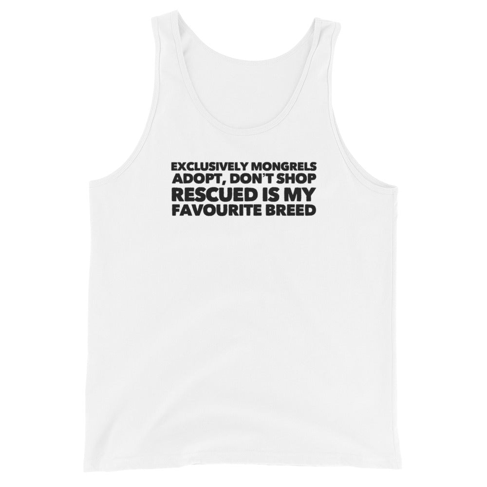 Exclusively Mongrels Unisex Tank Top White