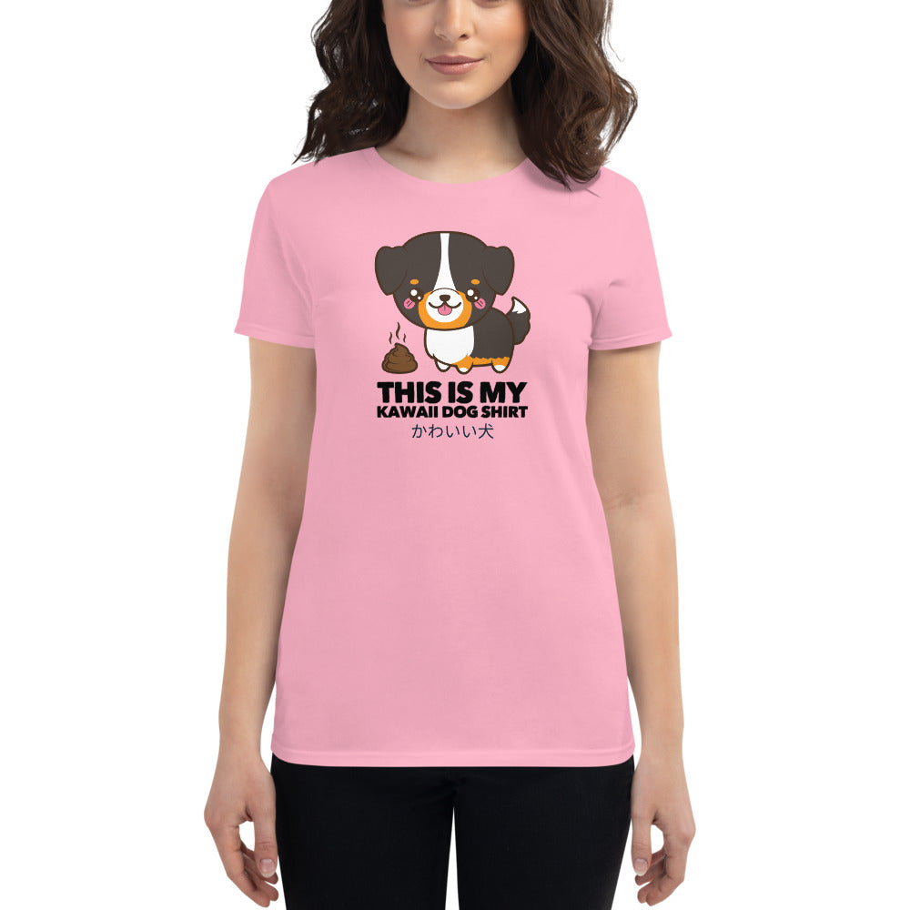 This Is My Kawaii Dog Shirt, Women' s Short Sleeve T-Shirt, Pink