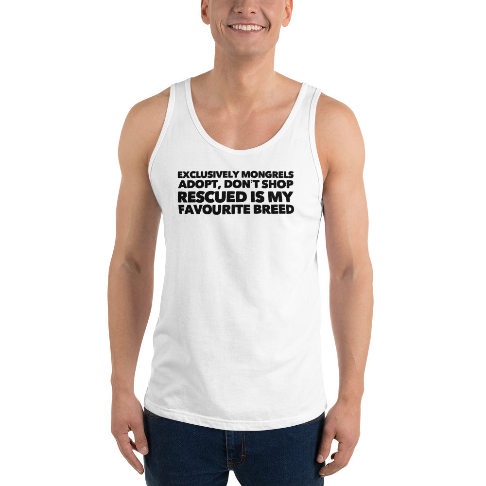 Exclusively Mongrels Unisex Tank Top White