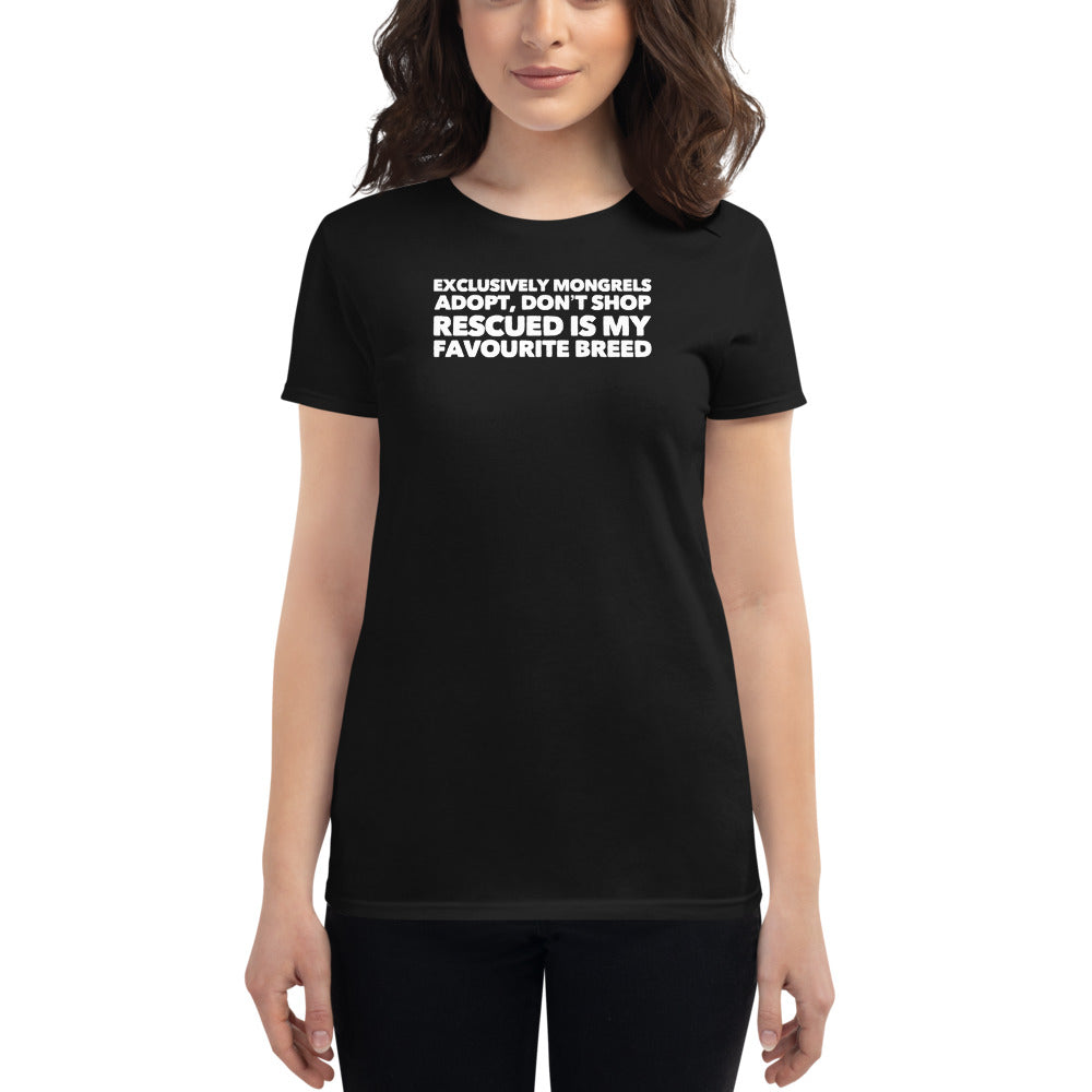 Exclusively Mongrels - Women's short sleeve t-shirt, Black