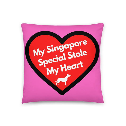 My Singapore Special* Stole My Hearts Premium Square Pillow - Dog Lover Store