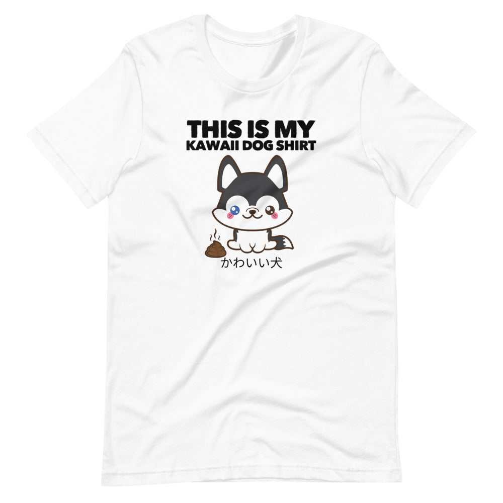 This Is My Kawaii Dog Shirt Husky, Short-Sleeve Unisex T-Shirt, White