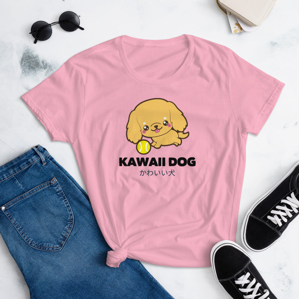 Kawaii Dog Corker Spaniel on Women's T-Shirt, Dog Mom Shirt  