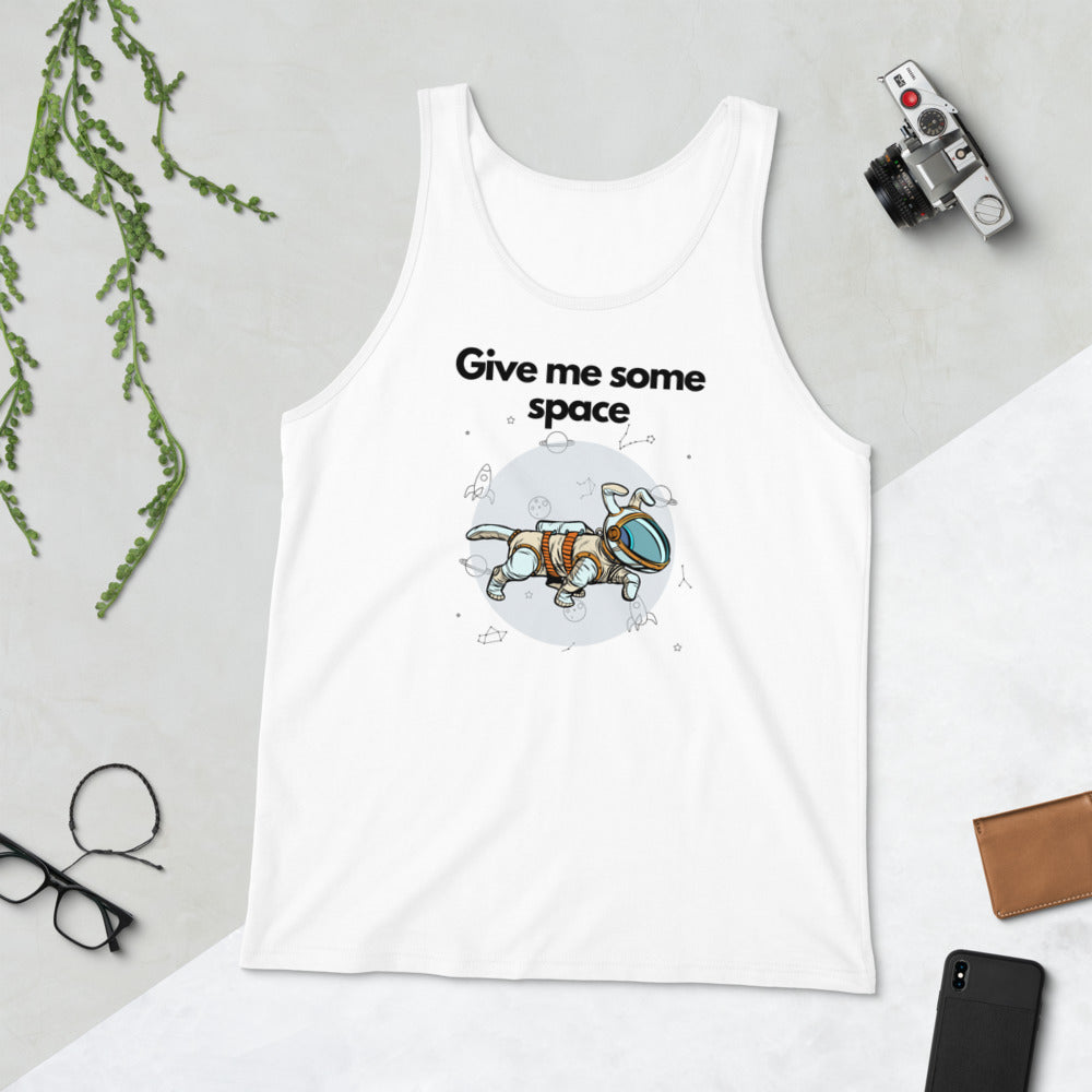 Give Me Some Space Unisex Tank Top, White