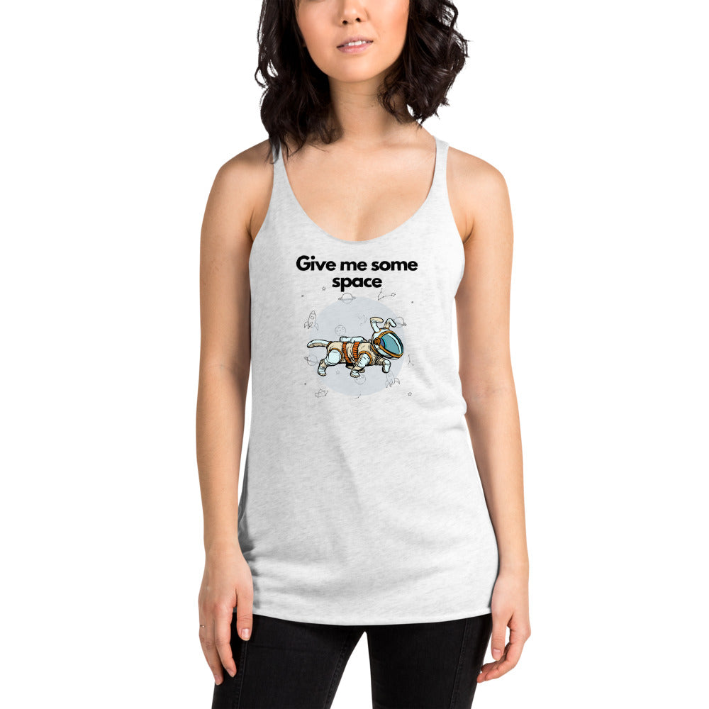 Give Me Some Space Women's Racerback Tank, Grey