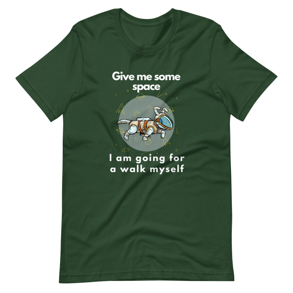 Pet Dog Astronaut Design, Short-Sleeve Unisex T-Shirt, Green