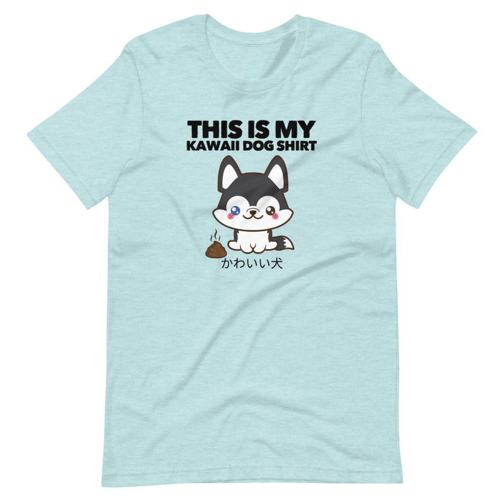 This Is My Kawaii Dog Shirt Husky, Short-Sleeve Unisex T-Shirt, Blue