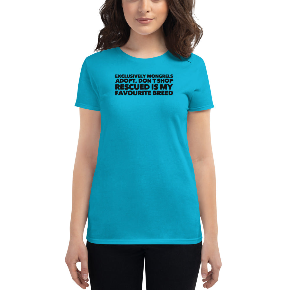 Exclusively Mongrels - Women's short sleeve t-shirt, Blue