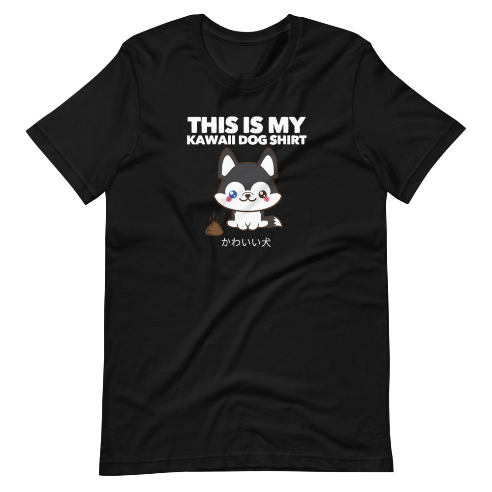 This Is My Kawaii Dog Shirt Husky, Short-Sleeve Unisex T-Shirt, Black