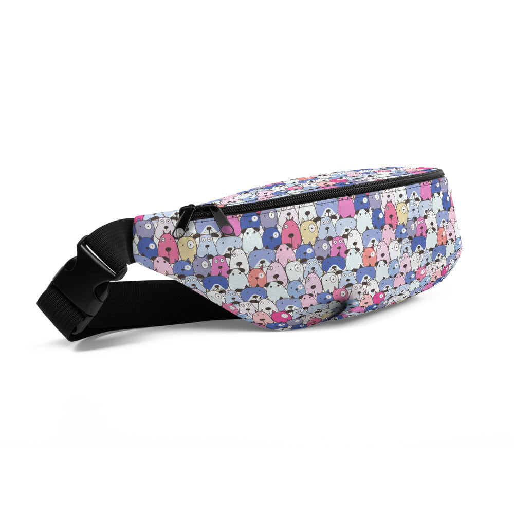 Funny Dogs Purple Fanny Pack