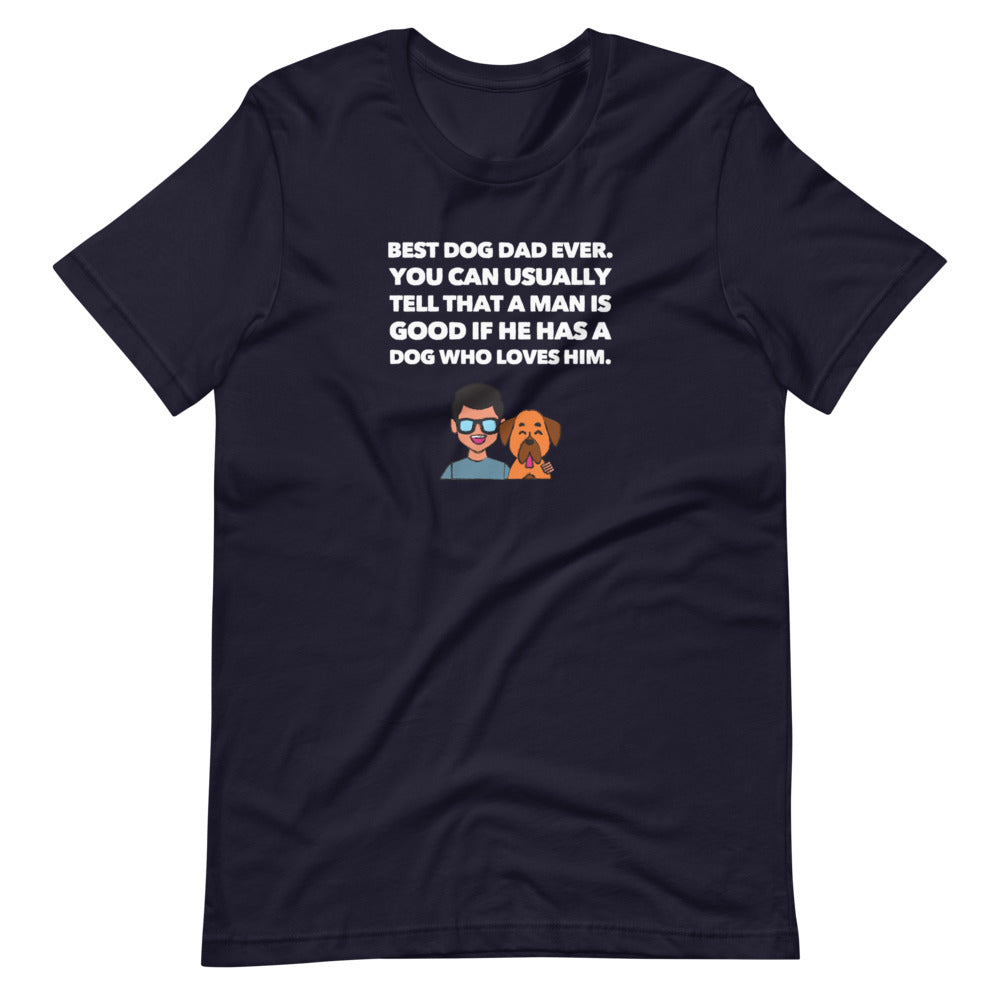 Best Dog Dad Ever Short-Sleeve Unisex T-Shirt, Navy