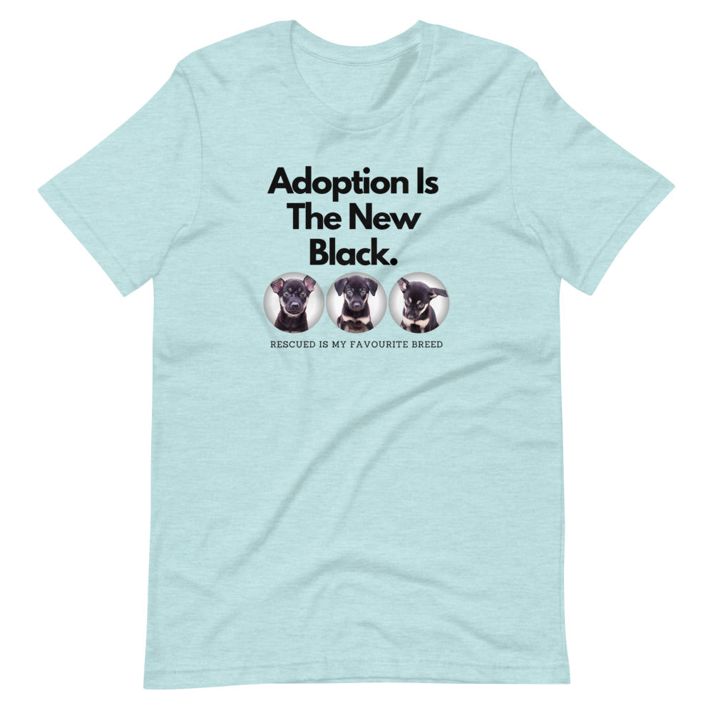 Adoption Is The New Black, Short-Sleeve Unisex T-Shirt, Black