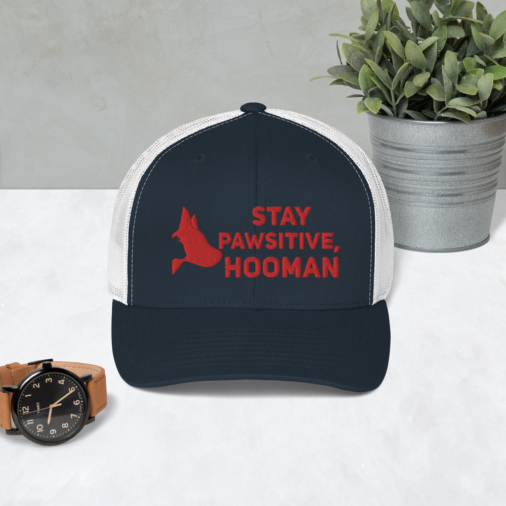 Stay Pawsitive Dog Dad Hat, Dog Mom Hat
