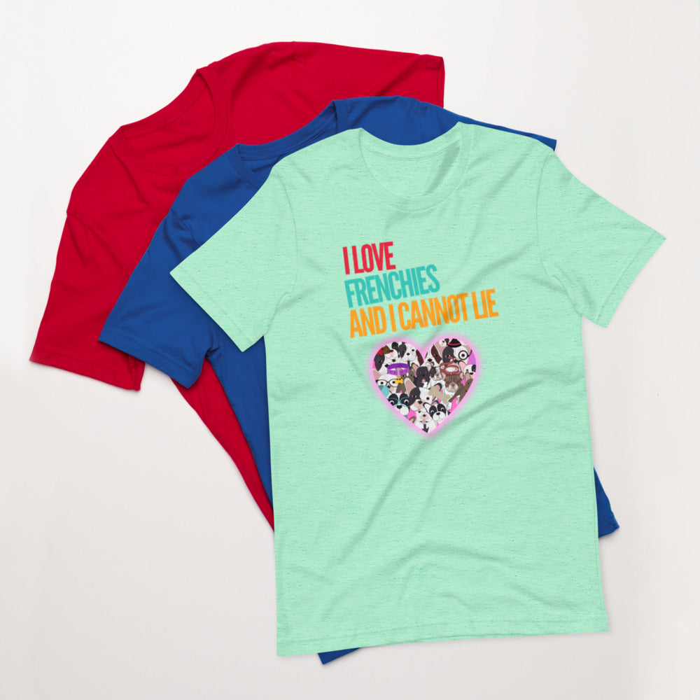 I Love Frenchie Dog Dad Shirt - Unisex T-Shirt, Dog Mom Shirt