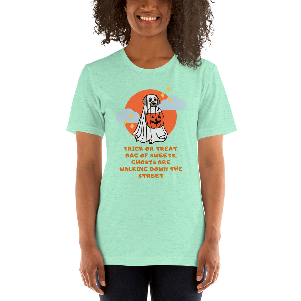 Trick Or Treat Halloween Dog Dad Shirt - Unisex T-Shirt, Dog Mom Shirt